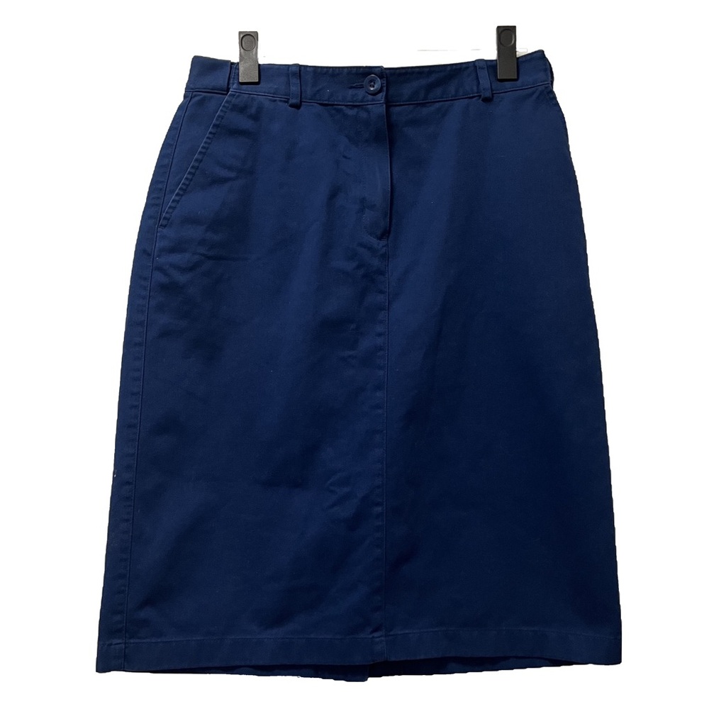 L.L. Bean blue pencil skirt size 6